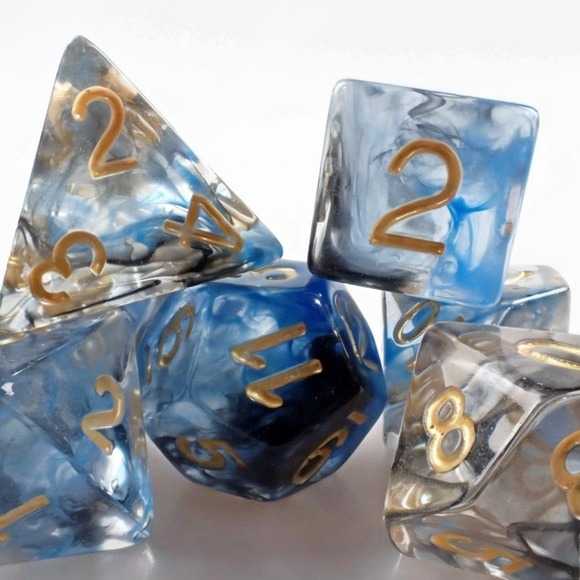 DND Dice Other - DND Dice Set - Sugar Daddy - 7 Resin Dice - Fantasy RPG Tabletop Gaming